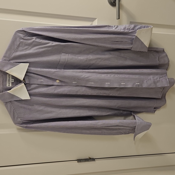 Bachrach Blue and White Dress Shirt - Picture 9 of 9